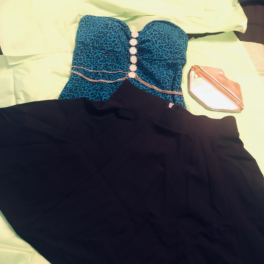 Black high waisted skirt